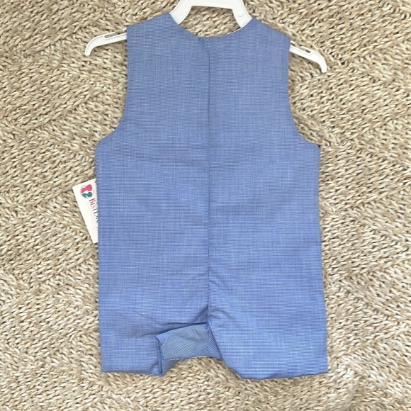 NWT petit Bebe smocked ABCs Jon Jon 12 mo - Picture 2 of 2